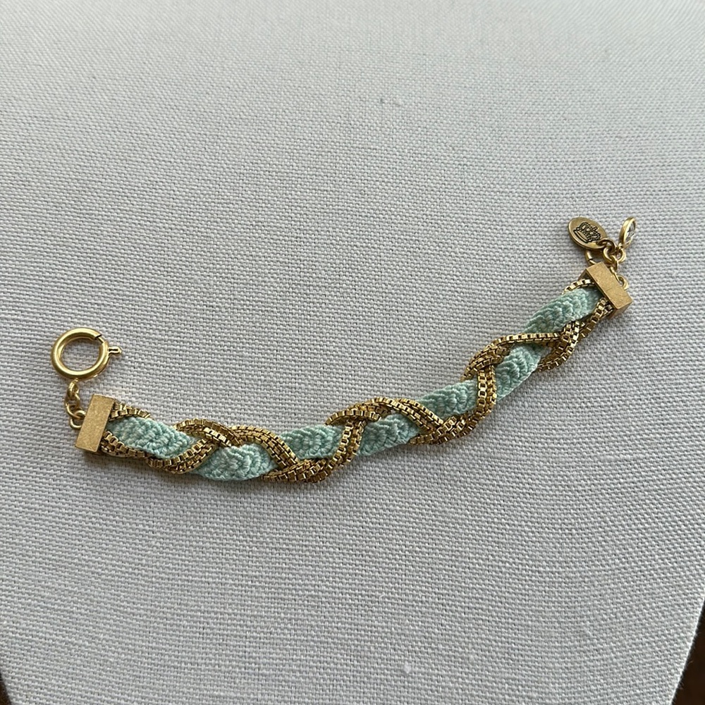 Juicy couture mix media bracelet blue and gold